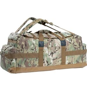 BACKFERRY Tactical Duffel Bag 82L Multicam Camouflage Waterproof Synthetic Base